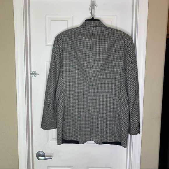 Oscar De La Renta Jacket Black & White Check Size 42R - Picture 4 of 13